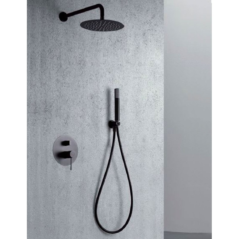 ZEUS | Grifería de Ducha Empotrada | Negro mate
