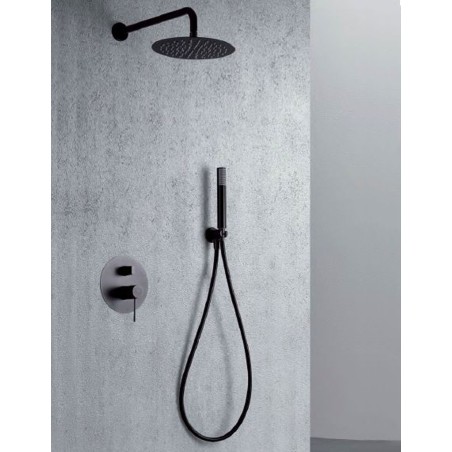 ZEUS | Grifería de Ducha Empotrada | Negro mate