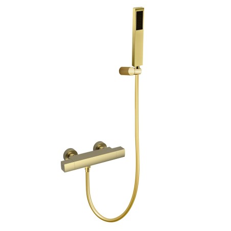 GRIFERIA ORO CEPILLADO TERMOSTATICA DUCHA YANET